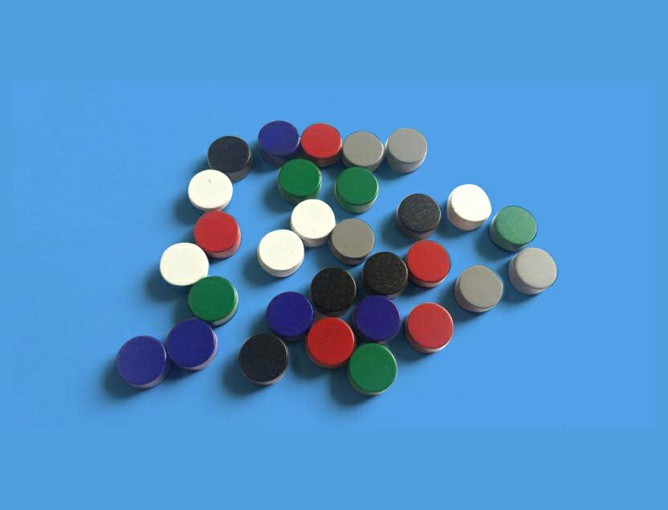 圆形钕磁铁环氧镀层（红 绿 蓝 灰）